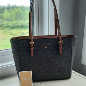 Michael Kors Monogram Brown Tote Bag